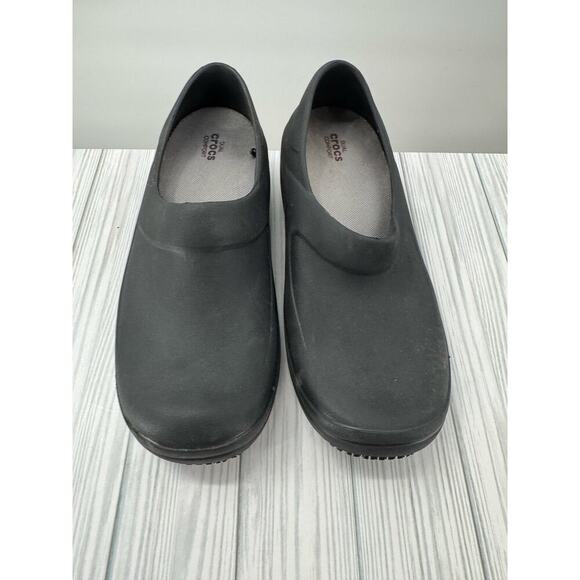 Crocs Dual Comfort  Lock Slip-Resistant Clog Women's 9 Black Work Shoe Comfort‎ - Picture 2 of 8
